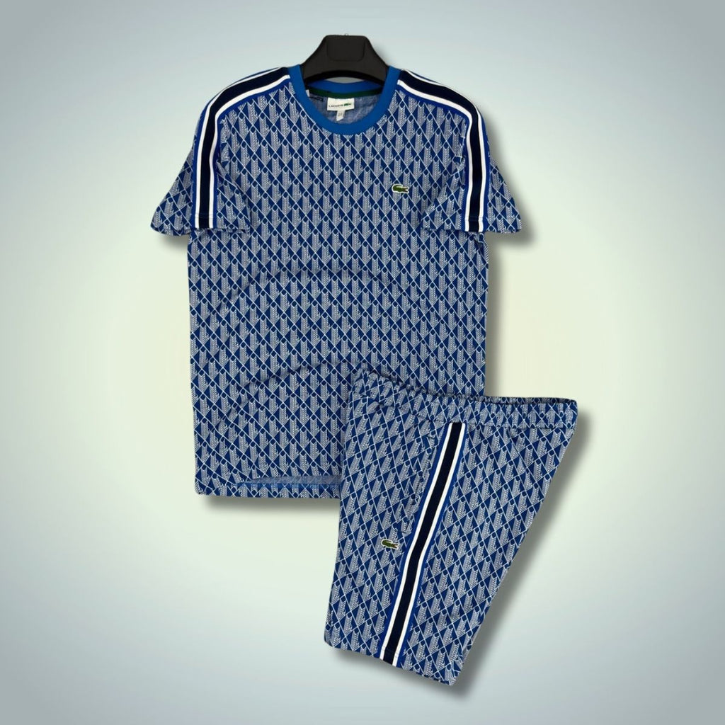 Lacoste pánska súprava so šortkami, Jacquard Monogram, modrá. Prémiová kvalita