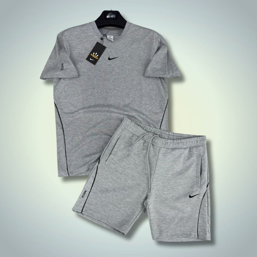 Pánska súprava Nike Nocta so šortkami, klasická sivá. Prémiová kvalita
