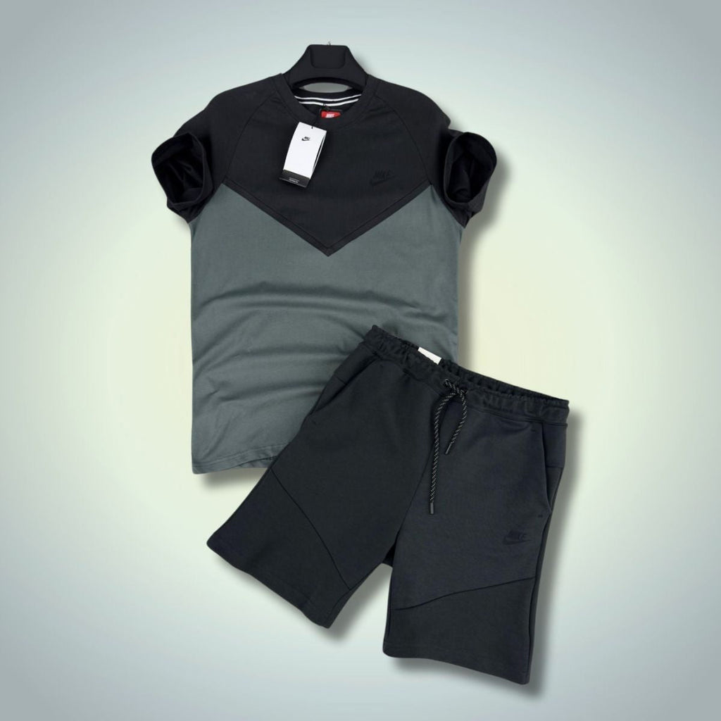 Pánska súprava Nike Tech Fleece so šortkami, grafitová - sivá. Prémiová kvalita