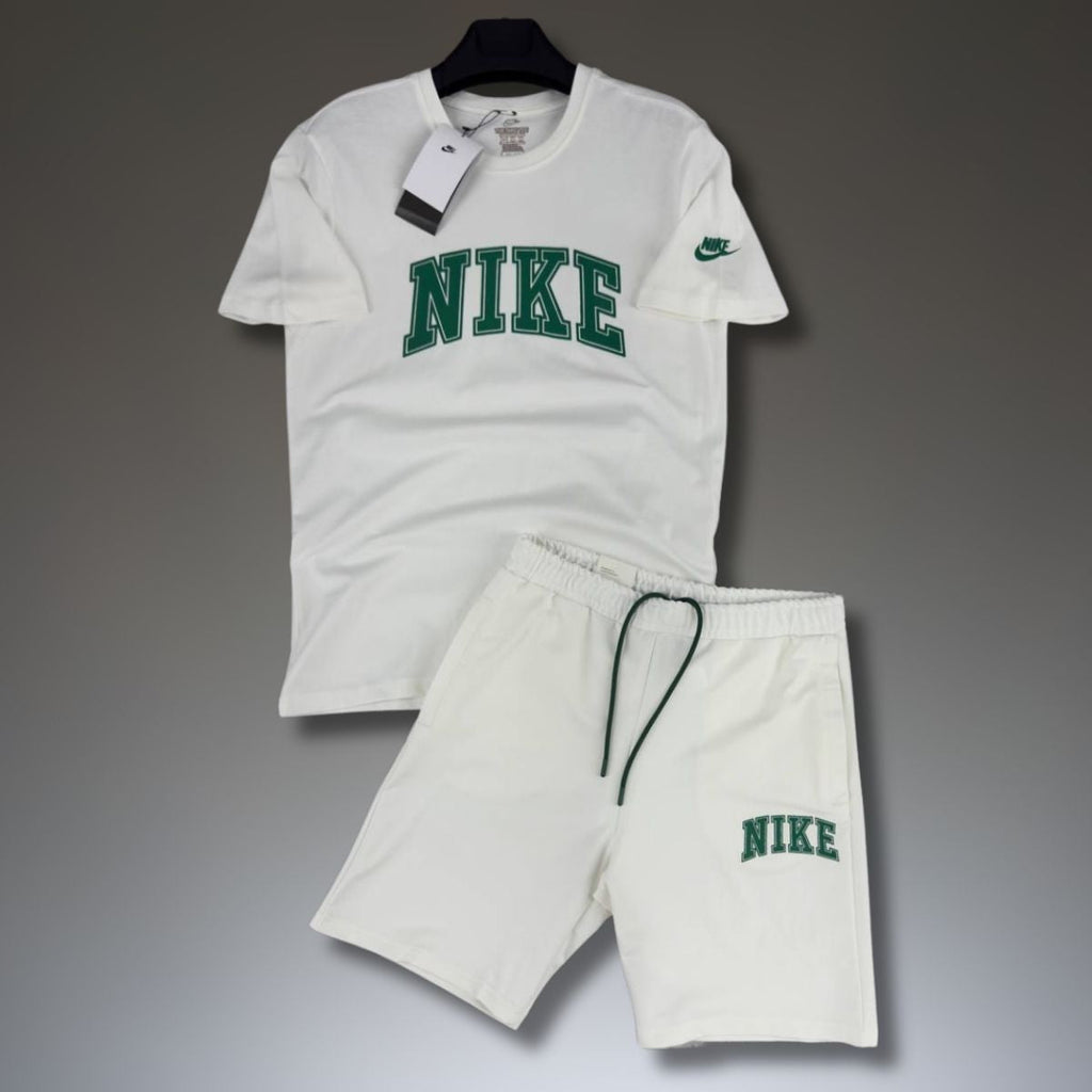 Pánska súprava Nike College so šortkami, biela. Prémiová kvalita