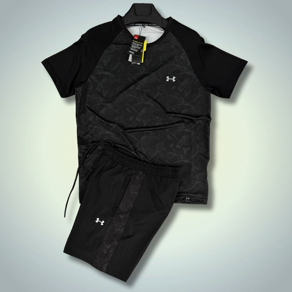 Pánska súprava Under Armour so šortkami, čierna - grafitová. Prémiová kvalita