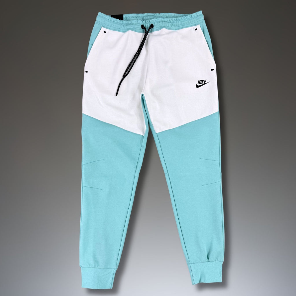 Nike Tech Fleece pánske športové nohavice, bielo-turkizové. Premium kvalita