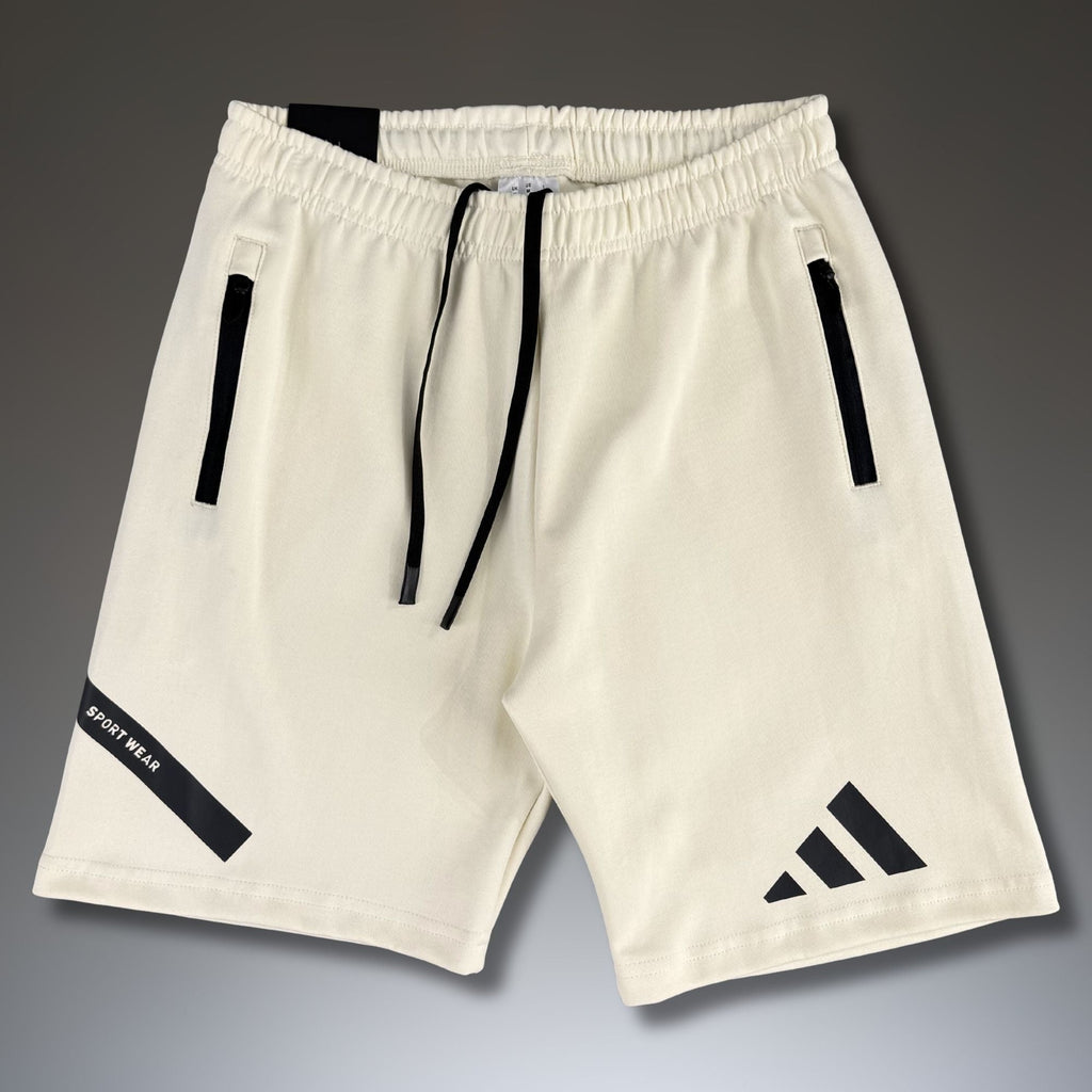 Adidas Z.N.E. pánske športové krátke nohavice, špinavo biele. Premium kvalita