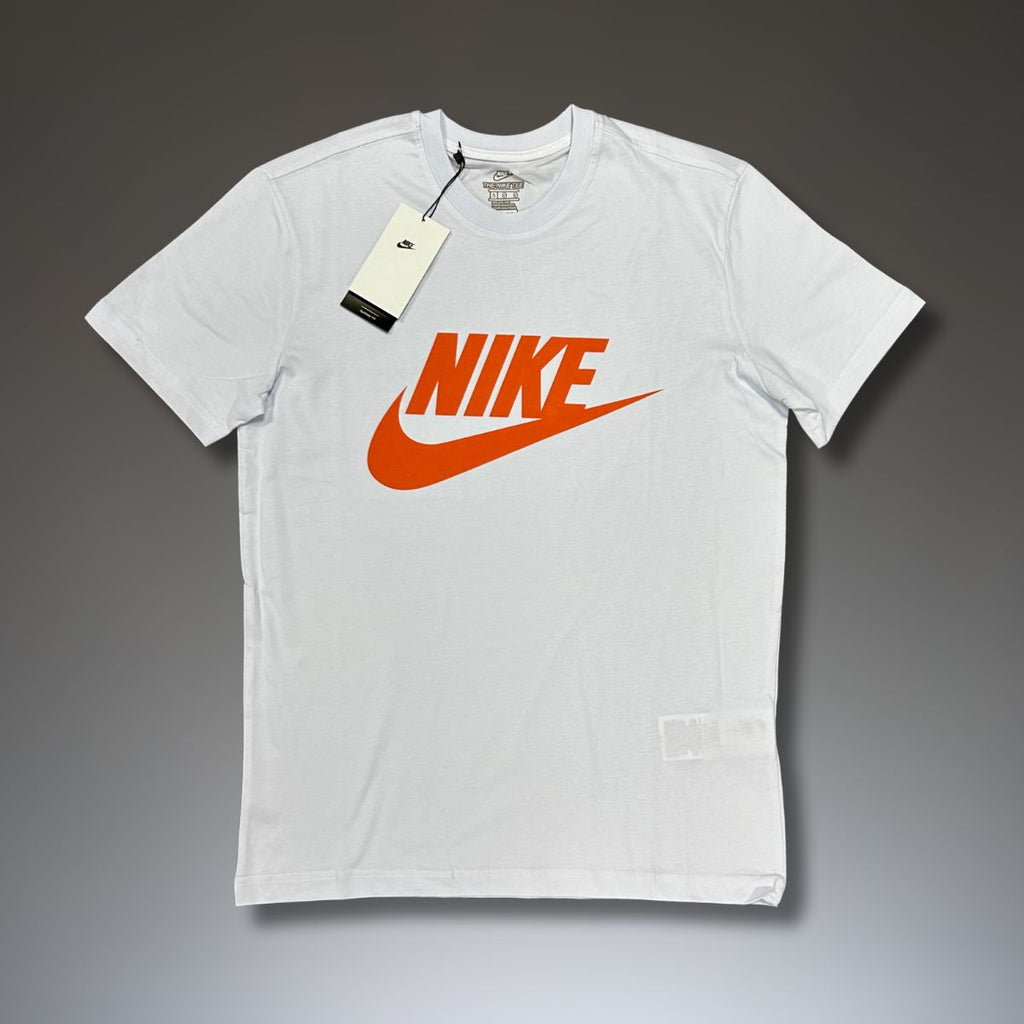 Pánske tričko Nike, biele, oranžové logo. Prémiová kvalita