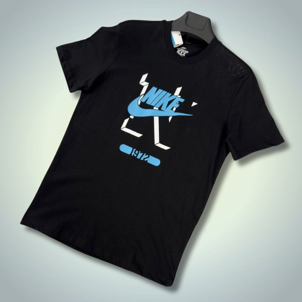 Pánske tričko Nike, modré logo, čierne. Prémiová kvalita