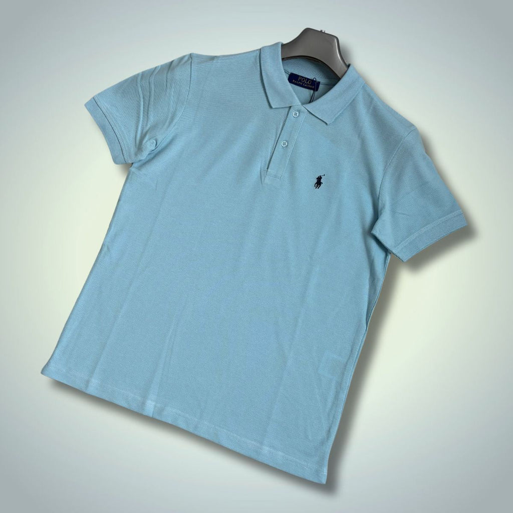 Pánske polo tričko Ralph Lauren, svetlomodré. Prémiová kvalita