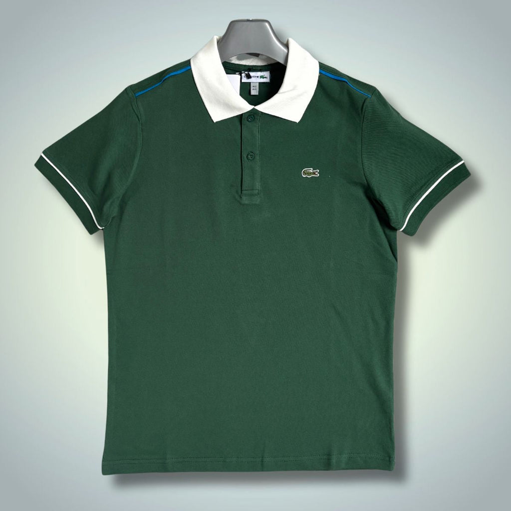 Lacoste pánska polokošeľa, zelená - biela. Prémiová kvalita