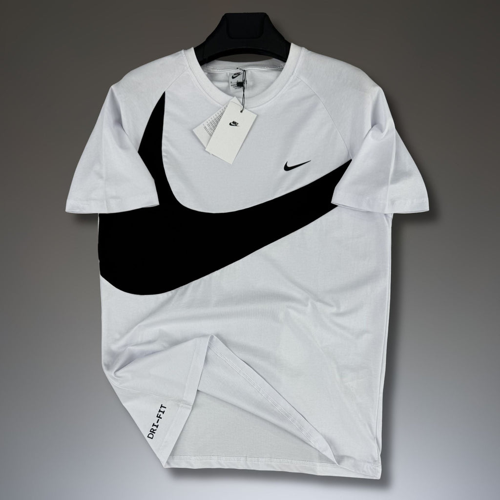 Pánske biele tričko Nike, veľké logo. Prémiová kvalita