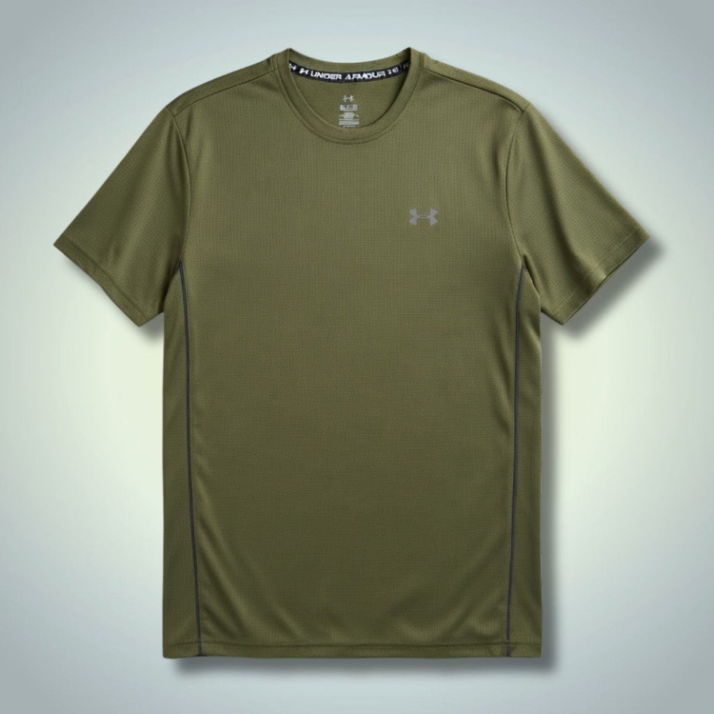 Pánske zelené tričko Under Armour, veľké logo na chrbte. Premium kvalita