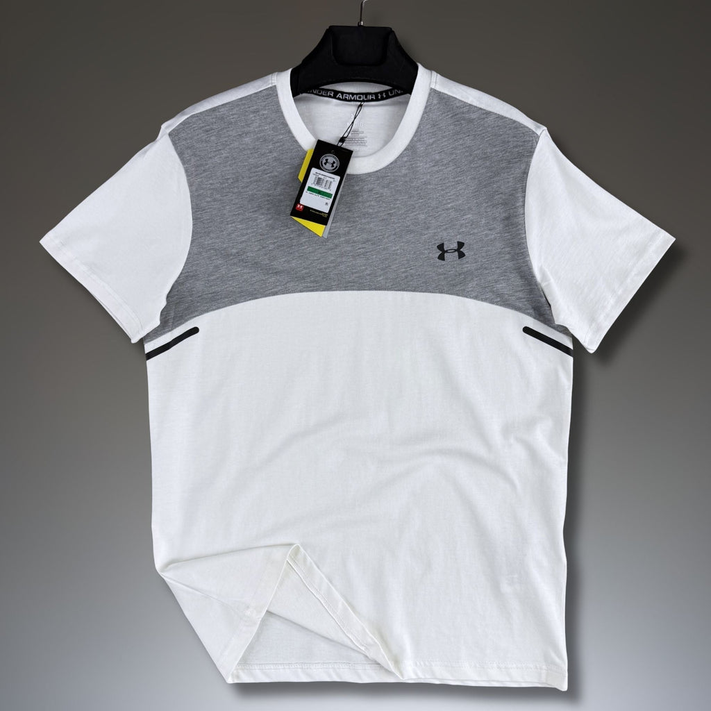 Pánske bielo-klasicky sivé tričko Under Armour. Premium kvalita
