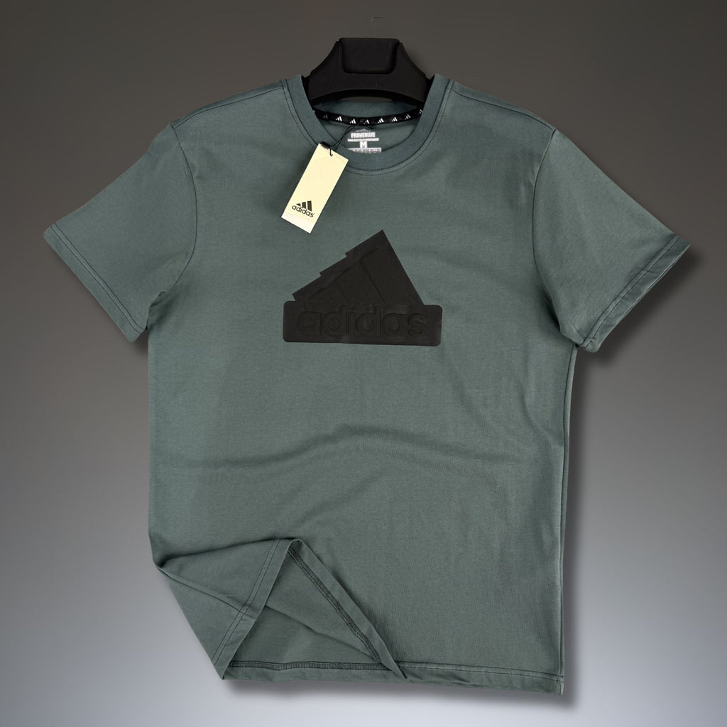 Pánske záhradné zelené tričko Adidas, veľké logo. Premium kvalita