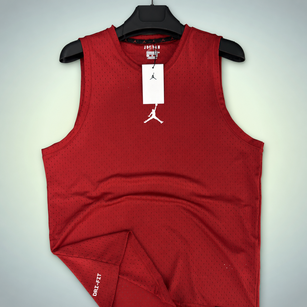 Air Jordan pánske tielko, Červená. Prémiová kvalita
