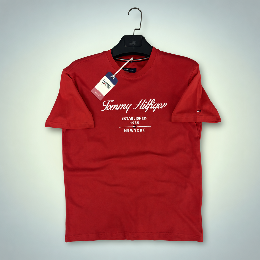 Tommy Hilfiger pánske tričko, Červená. Prémiová kvalita