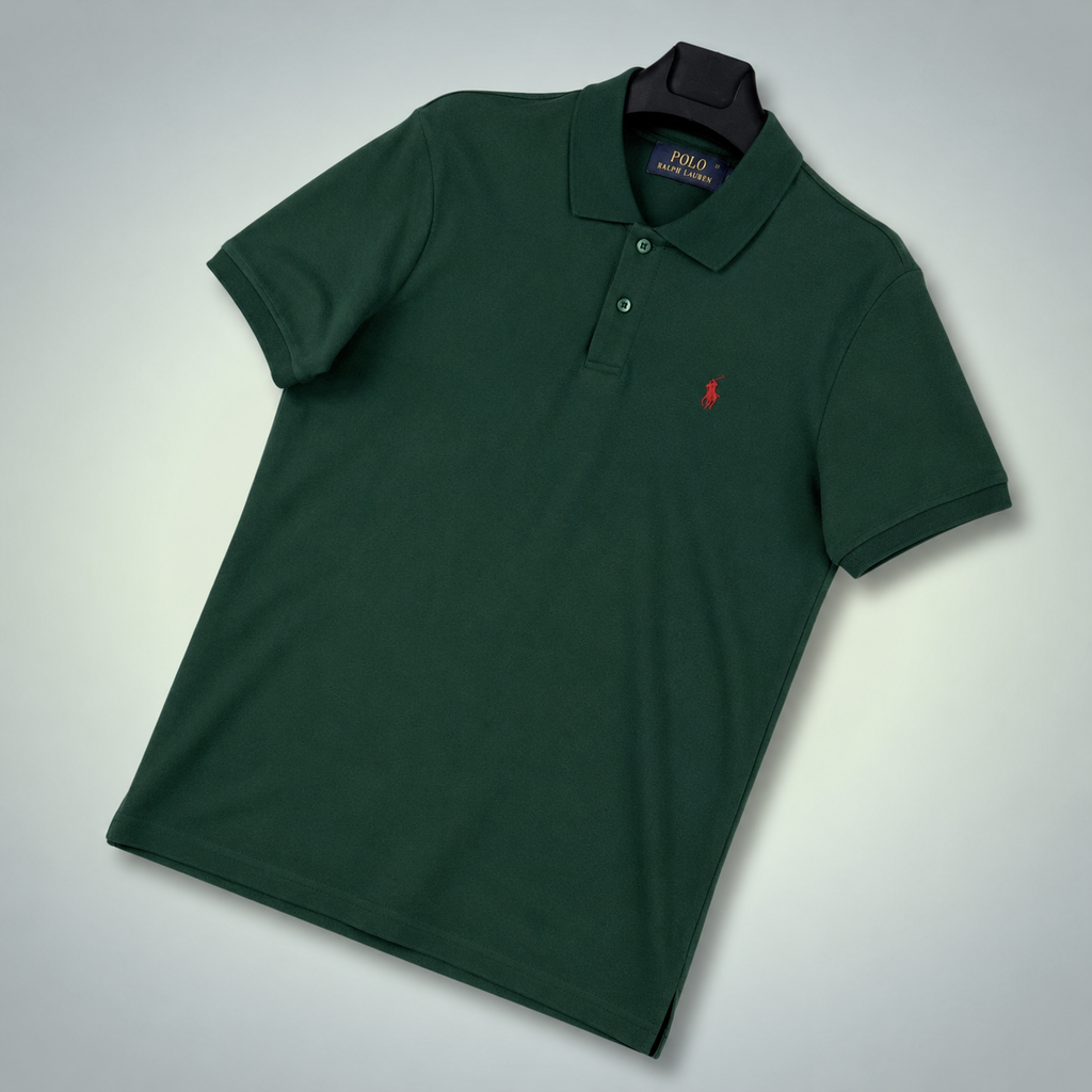 Ralph Lauren pánska polokošeľa, červené logo, zelená. Prémiová kvalita