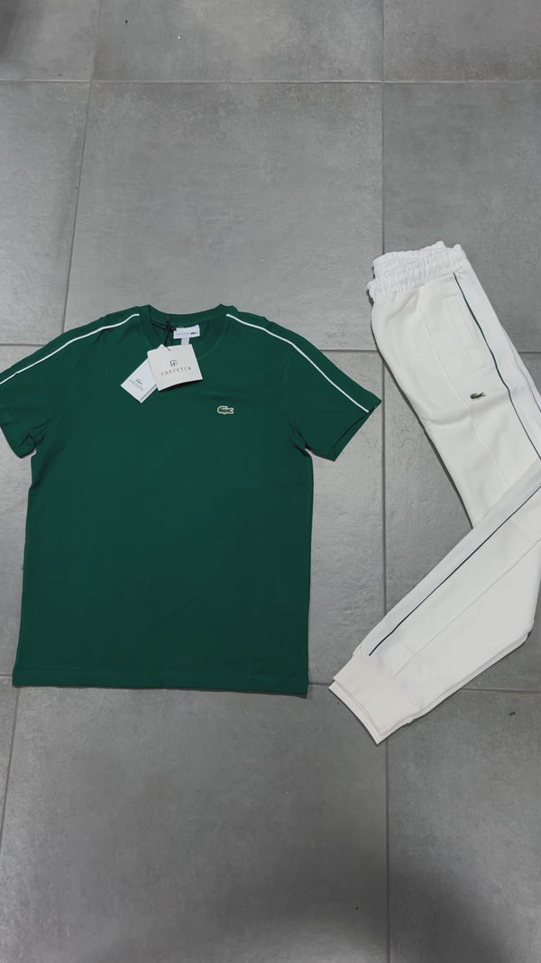 Lacoste pánsky letný set, bielo-zelený. Prémiová kvalita