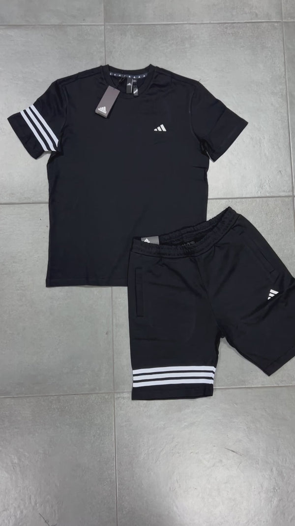Adidas pánsky set so šortkami, logo classic, čierna. Prémiová kvalita