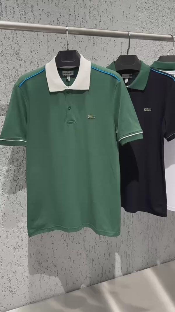 Lacoste pánska polokošeľa, zelená - biela. Prémiová kvalita