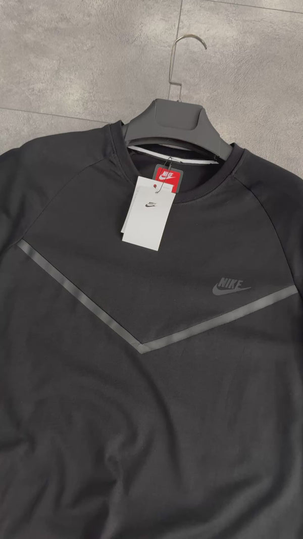 Detské tričko Nike Tech Fleece, čierne. Model 2024. Prémiová kvalita