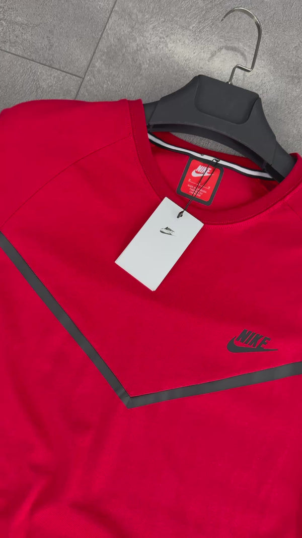 Detské tričko Nike Tech Fleece, červené. Model 2024. Prémiová kvalita