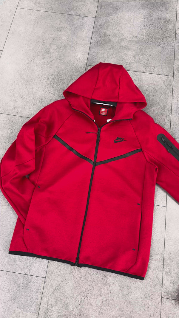 Pánska tepláková súprava Nike Tech Fleece, červená, Model 2024. Prémiová kvalita