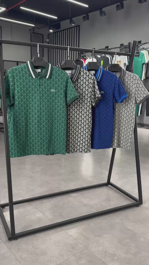 Lacoste pánska letná súprava, Jacquard polo, tmavomodrá. Prémiová kvalita